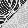 Viscosejersey abstracte bladeren – zwart/wit,  thumbnail number 5