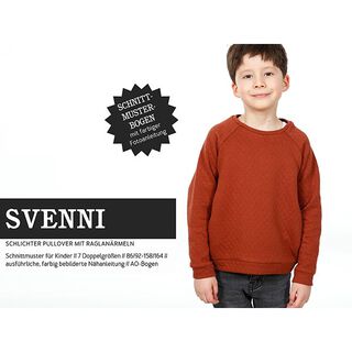 SVENNI Eenvoudige trui met raglanmouwen | Studio Schnittreif | 86-164, 