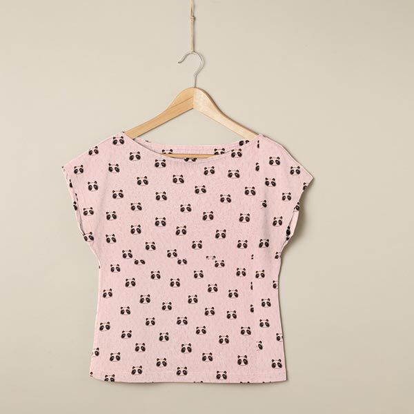 Fijngebreide jersey met gaatjesmotief Panda's | by Poppy – roze, image number 6