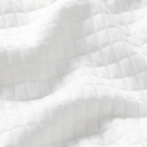 Gewatteerde jersey vakjes – wit, 