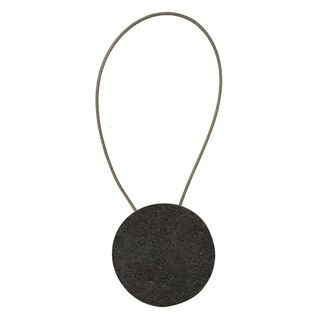 Gordijnhouder met magneetsluiting van steen [21,5cm] – anthraciet, 