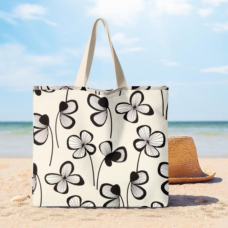 Decostof Half panama Abstracte klaver &ndash; natuur/zwart,  image number 7