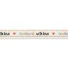 Band Handmade with Love [ 15 mm ] – ecru/bruin,  thumbnail number 2
