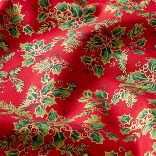 Katoenen stof cretonne Hulst – rood, 