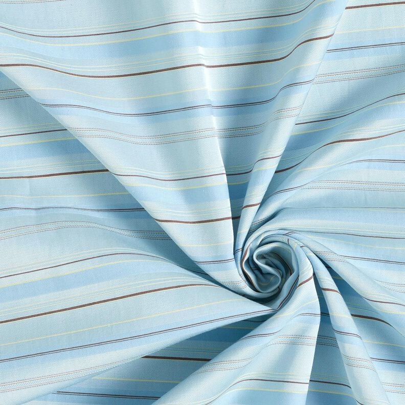 Katoen-viscosemix strepen – zilverblauw, image number 3