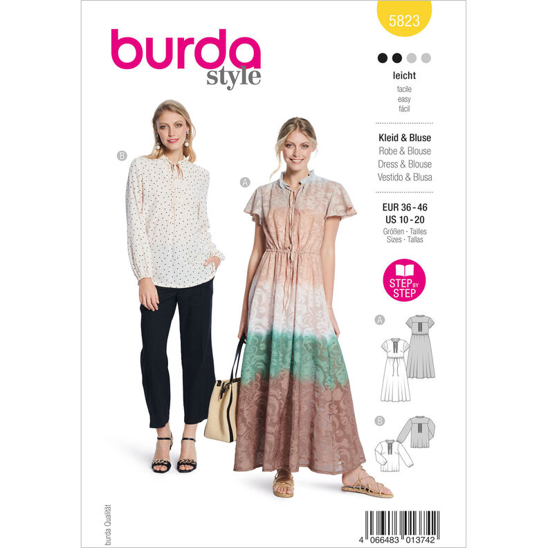 Jurk / Blouse | Burda 5823 | 36-46, image number 1