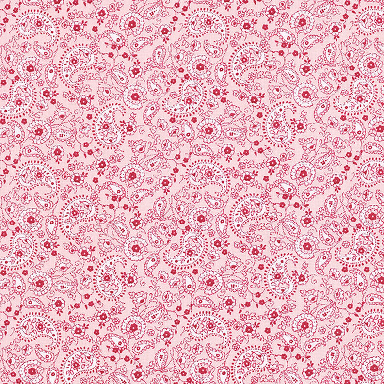 Katoenen stof cretonne Paisley – roze,  image number 1