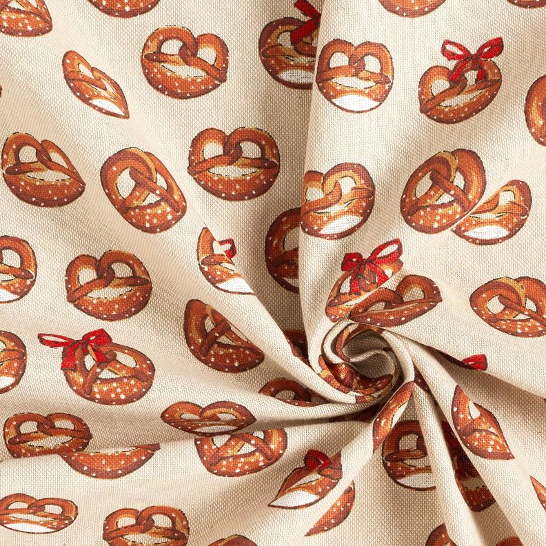 Decostof Half panama pretzels – bruin/natuur, image number 3