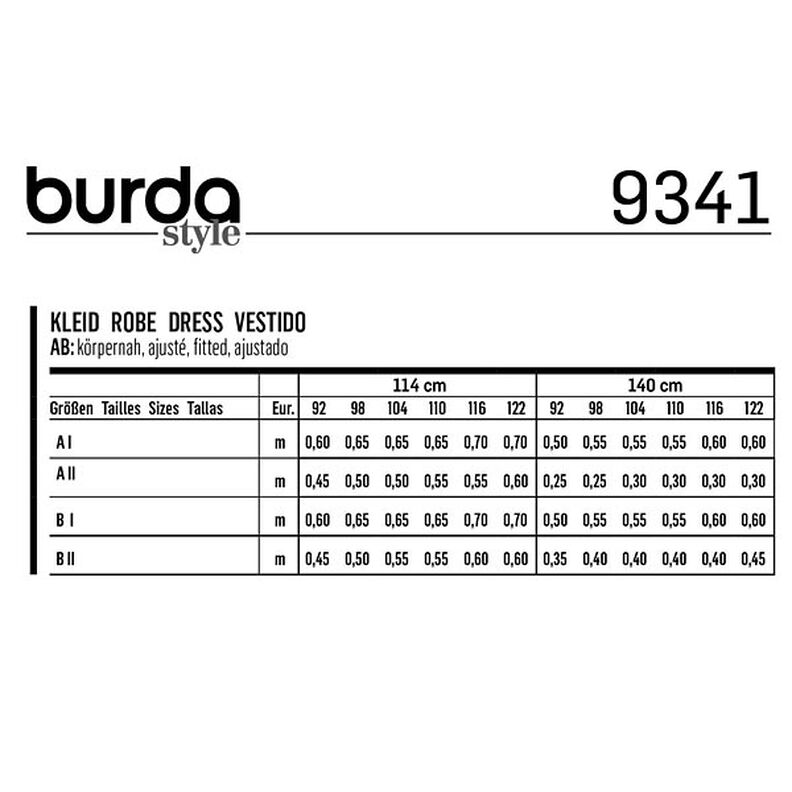 Meisjesjurken, Burda 9341 | 92 - 122,  image number 8