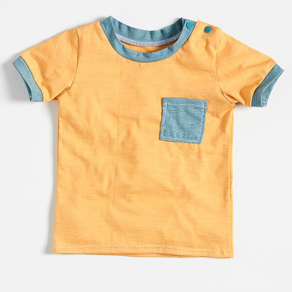 GOTS Wol-katoen singlejersey ringelstrepen | Albstoffe – curry, image number 5