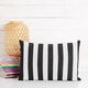 Decostof Canvas Strepen – zwart/wit,  thumbnail number 7
