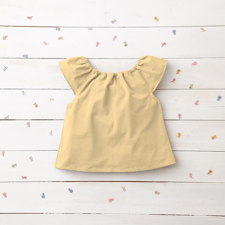 Katoenjersey medium effen – vanillegeel,  image number 11