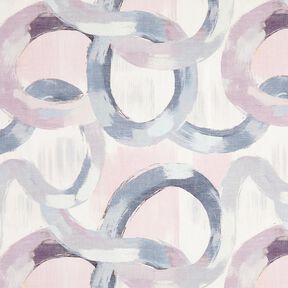Decostof Half panama abstracte ringen – pastellila/blauw, 