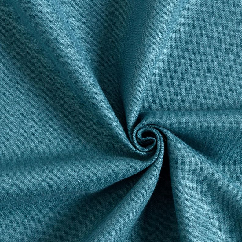 Puur linnen zwaar Effen – oceaanblauw, image number 1