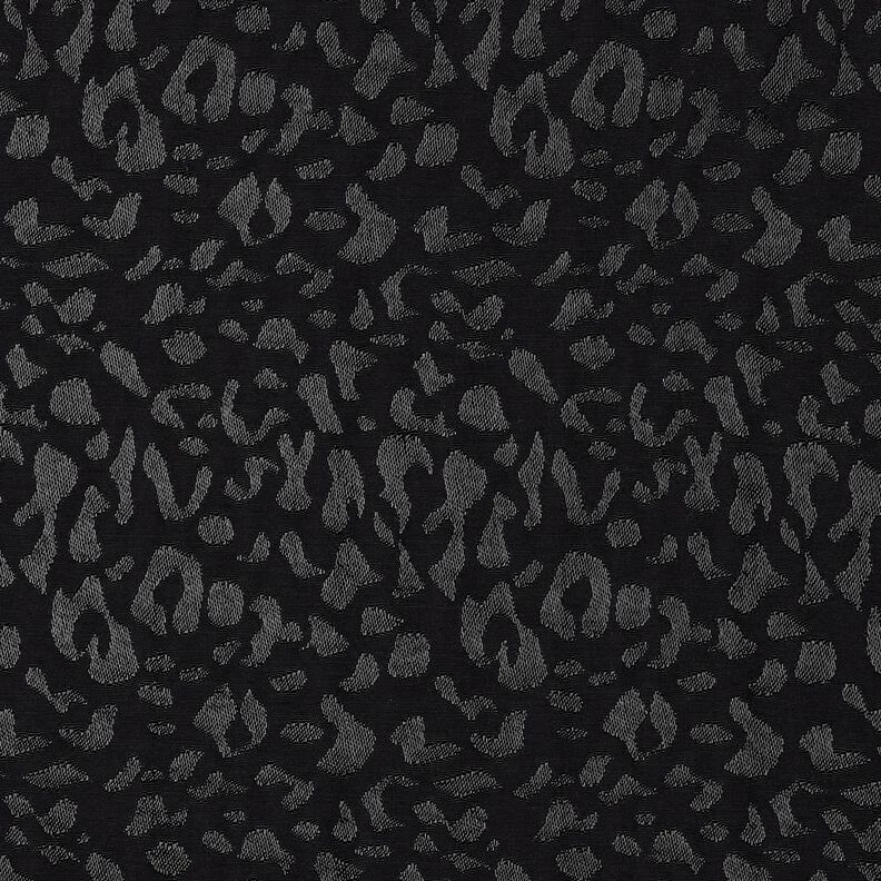 Viscosestof luipaardpatroon – zwart,  image number 1