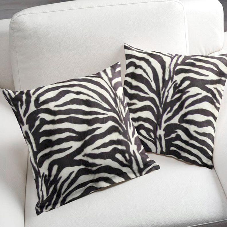 Kunstvacht zebra – zwart/wit,  image number 6
