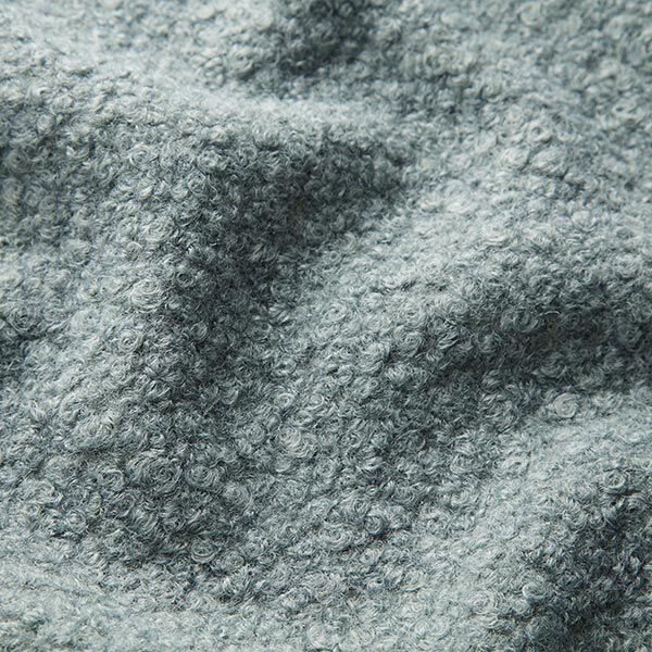 Gewalkte tricot bouclé – blauwgrijs, image number 2
