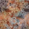 Jacquardjersey Bloemen met batik – roodbruin/steengrijs,  thumbnail number 1