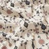 Katoenen stof Popeline Scandinavische boomdecoraties – lichtbeige,  thumbnail number 2