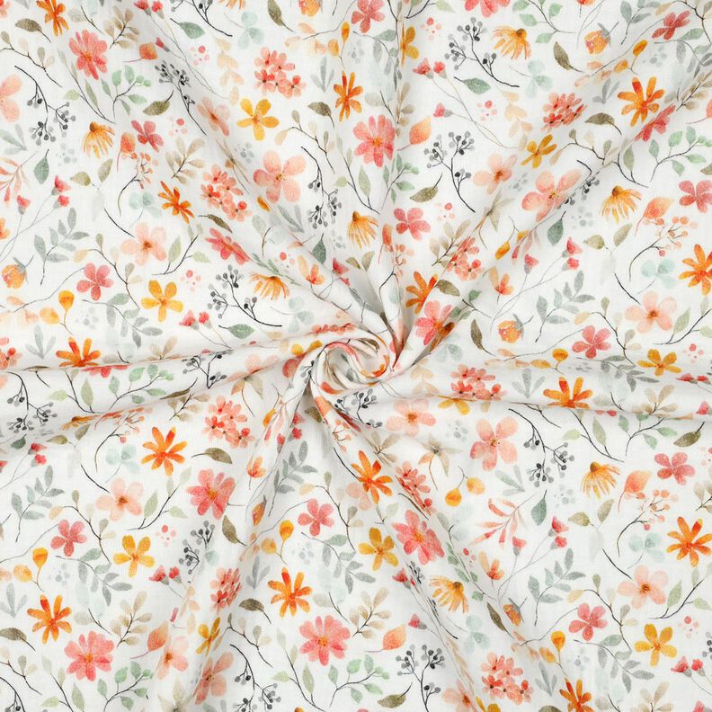Mousseline/dubbel gehaakte stoffen Kleurrijke bloemenweide Digitaal printen | Poppy Fabrics –, image number 3