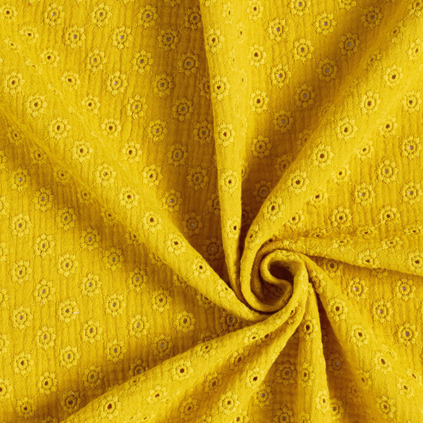 Mousseline Los borduursel Kleine bloesems | by Poppy – mosterd, image number 3