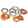 Oogjes met sluitringen [15 stuks | Ø 14 mm] | Prym – oranje/zilver metallic,  thumbnail number 2