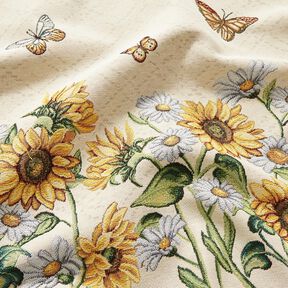 Decopaneel Gobelin Zonnebloemen – lichtbeige/zonnegeel, 