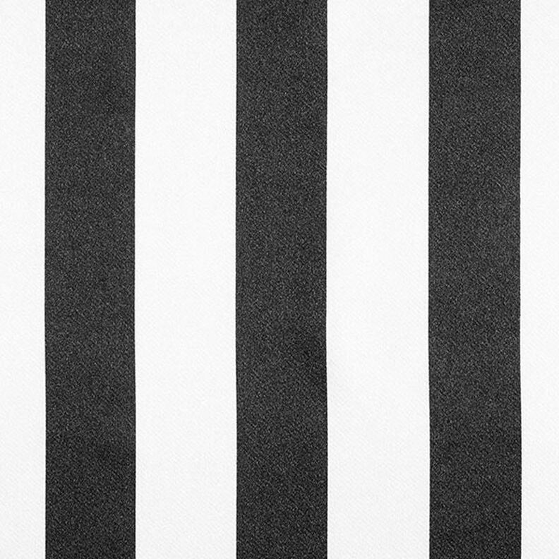Polyestersatijn brede lengtestrepen – zwart/wit, image number 1