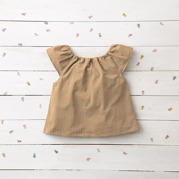 GOTS Mousseline/dubbel gehaakte stoffen | Tula – beige, image number 5