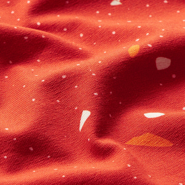 GOTS Katoenjersey Terrazzo | Tula – terracotta/oranje, image number 2