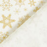 Katoenen stof Popeline Sneeuwkristal – ecru/goud,  thumbnail number 4