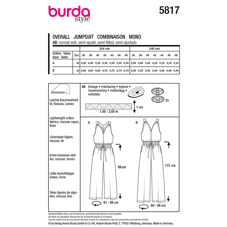 Overall | Burda 5817 |  36-48,  image number 9