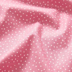 Katoenen stof Cretonne fijne stippen – roze, 