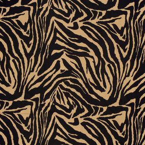 Viscosejersey Zebraprint – mocca/zwart, 