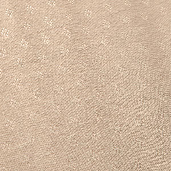 Fijngebreide jersey met gaatjesmotief – beige,  image number 3