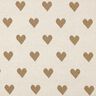 Jacquardjersey Glitterharten | Poppy Fabrics – natuur/goud metallic,  thumbnail number 1