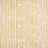 Decostof Half panama abstract gestreept patroon – mosterd/natuur,  thumbnail number 1