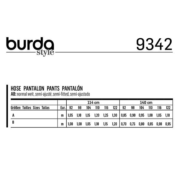 Elastische broek voor kinderen , Burda 9342 | 92 - 122, image number 7