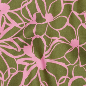 Katoensatijn Magnolia | Nerida Hansen – pistache/roze, 