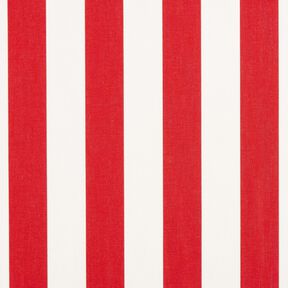 Outdoorstof Canvas Blokstrepen – rood/ivoor, 