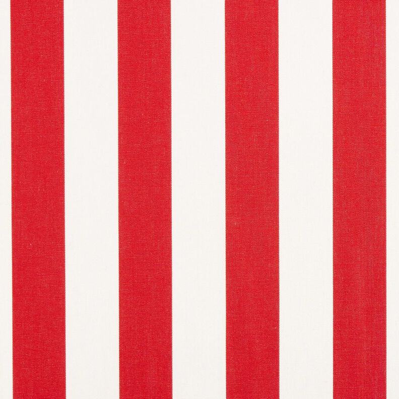 Outdoorstof Canvas Blokstrepen – rood/ivoor,  image number 1
