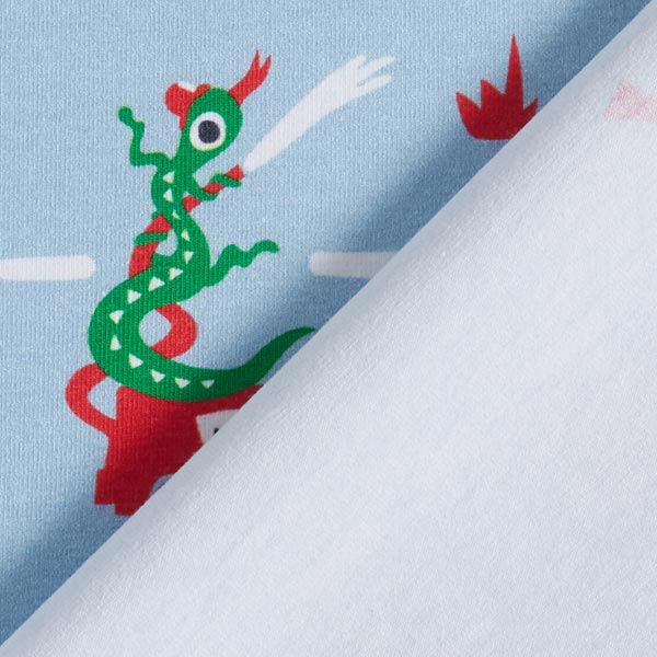 Katoenjersey Brandweermonster | PETIT CITRON – babyblauw, image number 4