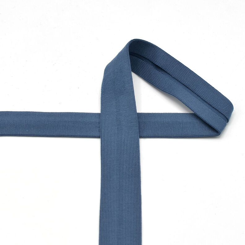 Biasband Katoenjersey [20 mm] – jeansblauw,  image number 2