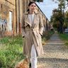 Mantelstof gerecycled polyester – cashew,  thumbnail number 6