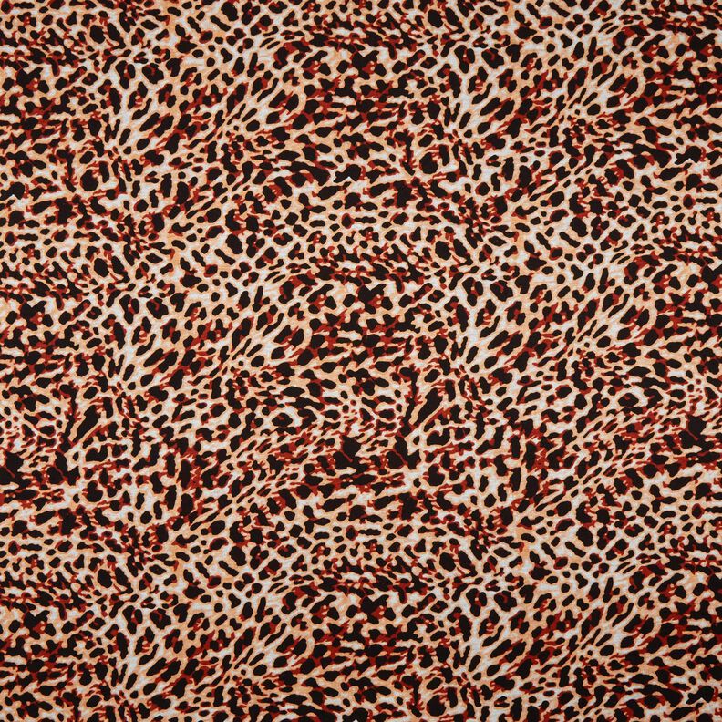Viscosejersey kleine luipaardprint – terracotta/perzik,  image number 1