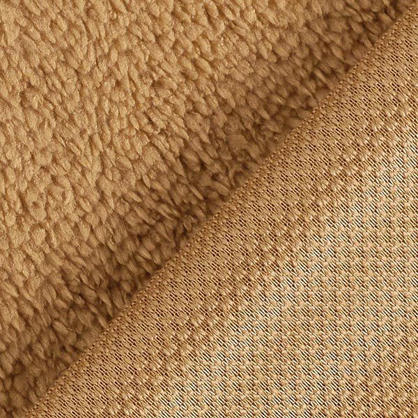 Nepbont Teddy stof – karamel,  image number 3