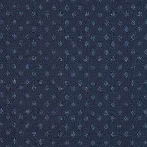 Denim katoenmix dobby – nachtblauw, 