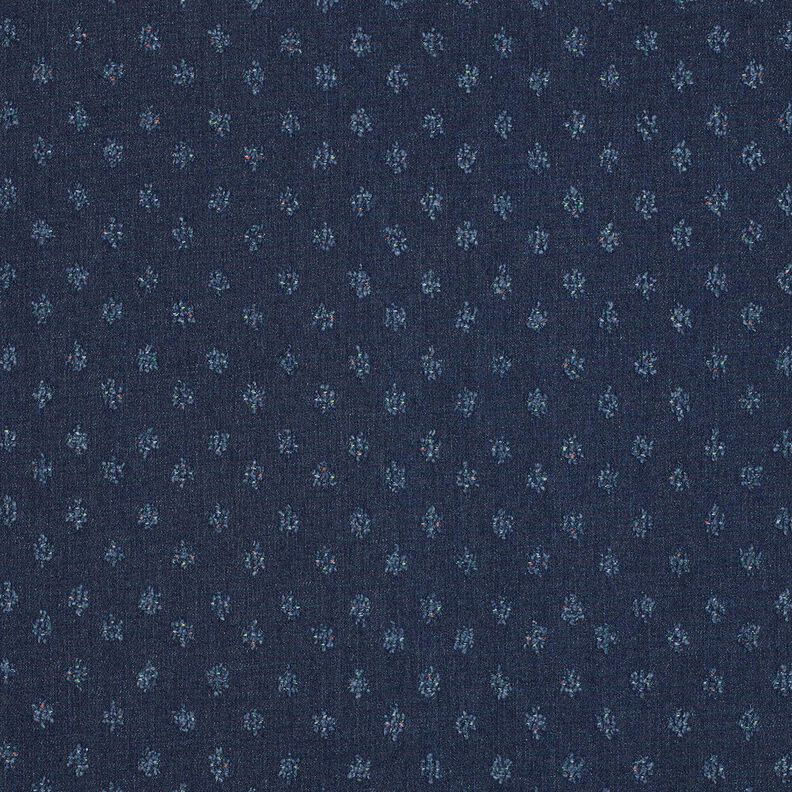 Denim katoenmix dobby – nachtblauw, image number 1