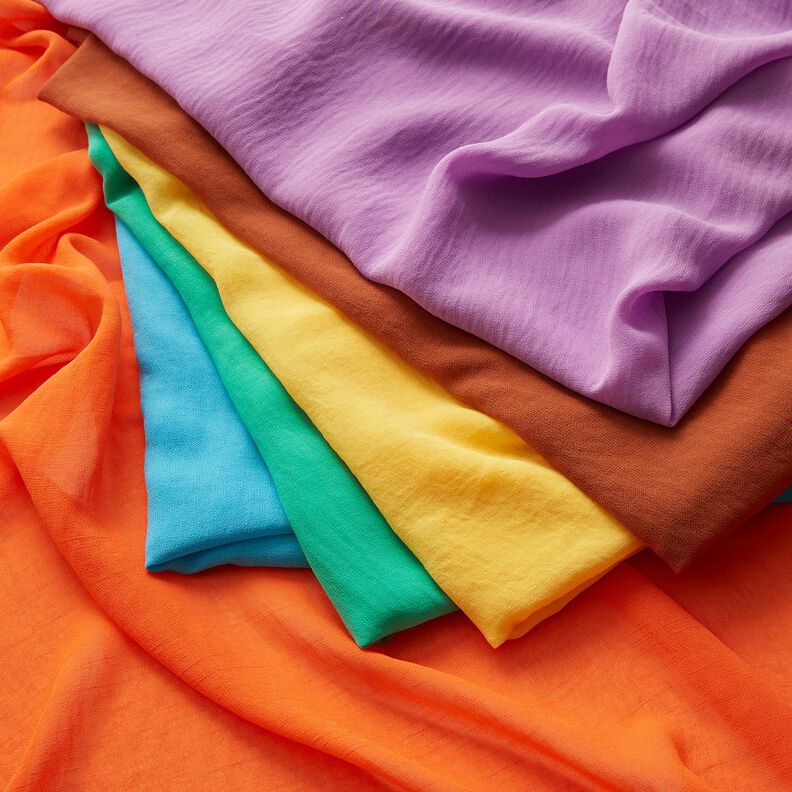 Crêpe chiffon Effen – oranje,  image number 5