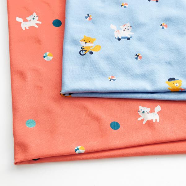 Katoenjersey sportieve dieren | PETIT CITRON – lichtblauw, image number 3